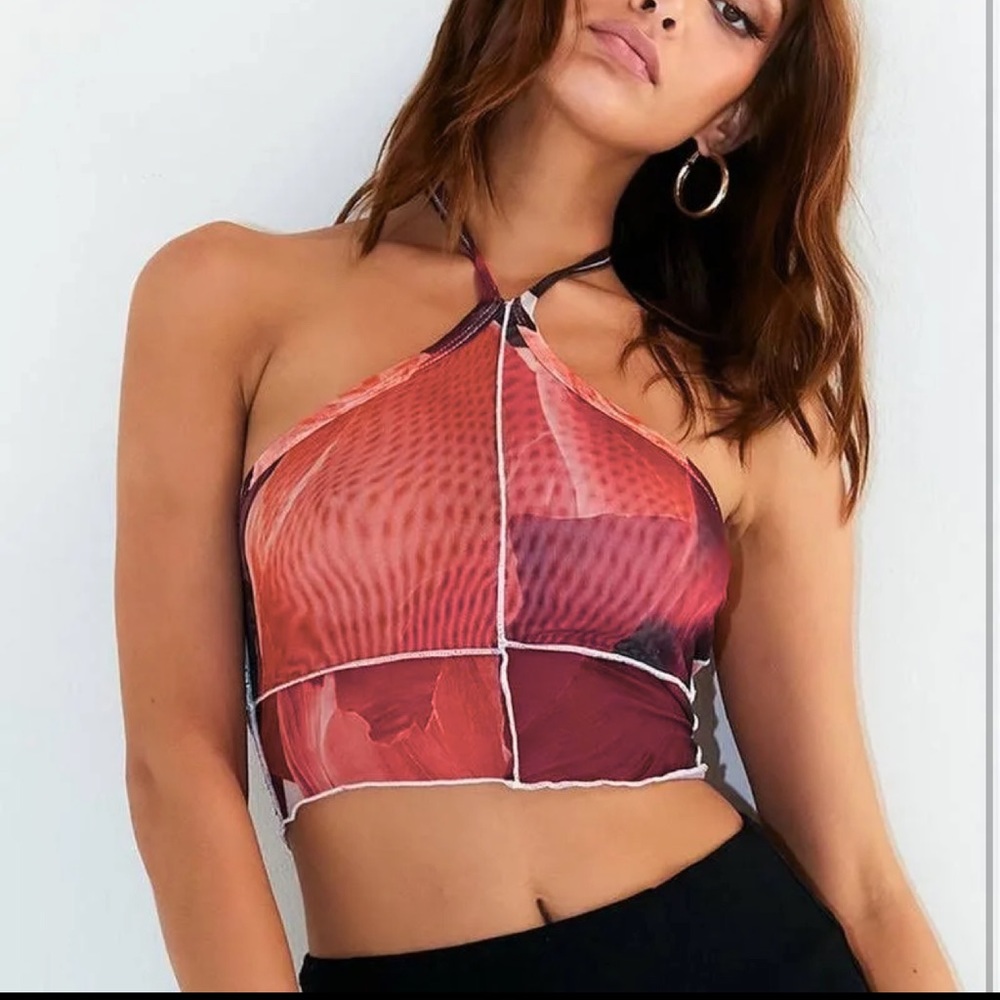 Princess Polly Katy Red Halter Top